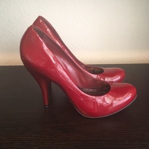 Cherry Red Patent Stiletto Pumps